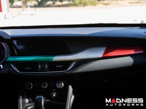 Alfa Romeo Stelvio Dash Trim Kit - Carbon Fiber - Italian Theme - Feroce Carbon 
